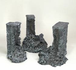 Ruined Village Wall Set - Painted